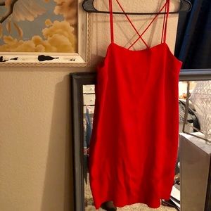 Strappy red dress !!